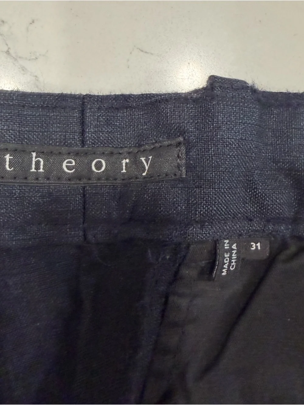 Theory Men’s Dark Blue Wool Dress Pants 31x27